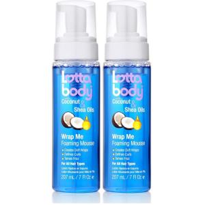 imageLottabody Coconut Oil and Shea Wrap Me Foaming Curl Mousse  Creates Soft Wraps Hair Mousse for Curly Hair Defines Curls Anti Frizz 7 Fl Oz7 Fl Oz Pack of 2